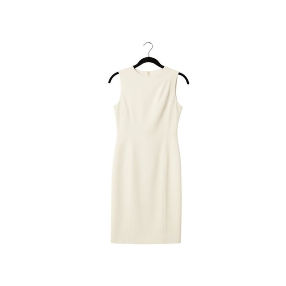 Antonio Melani Ivory Sleeveless Sheath Dress Size 2 | Classic Office Chic - Picture 2 of 5